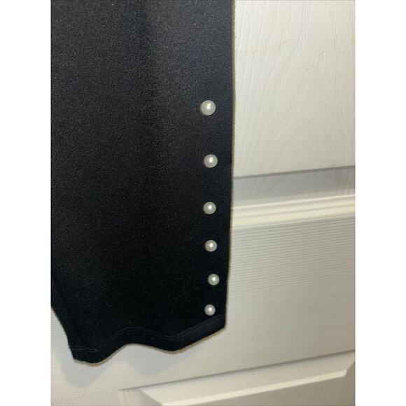 Inc International Concepts Leggings Sz Lg Black High Rise Pearl Legs Classy Work - Picture 3 of 7